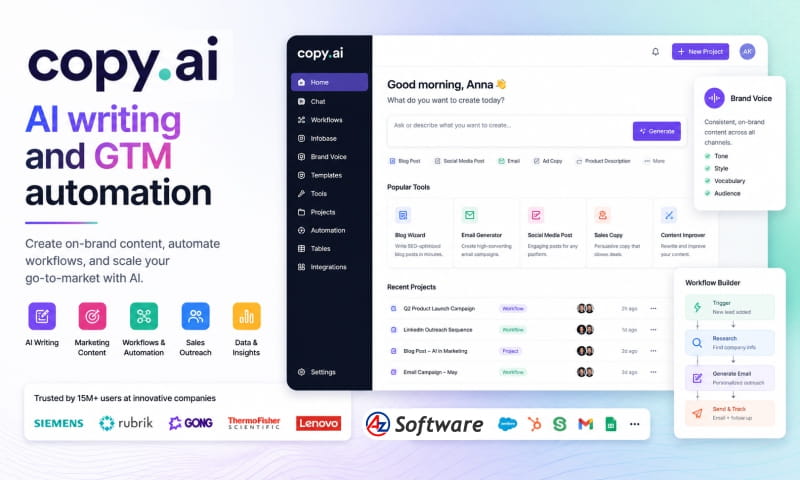 Copy.ai – AI Writing & GTM Automation Platform
